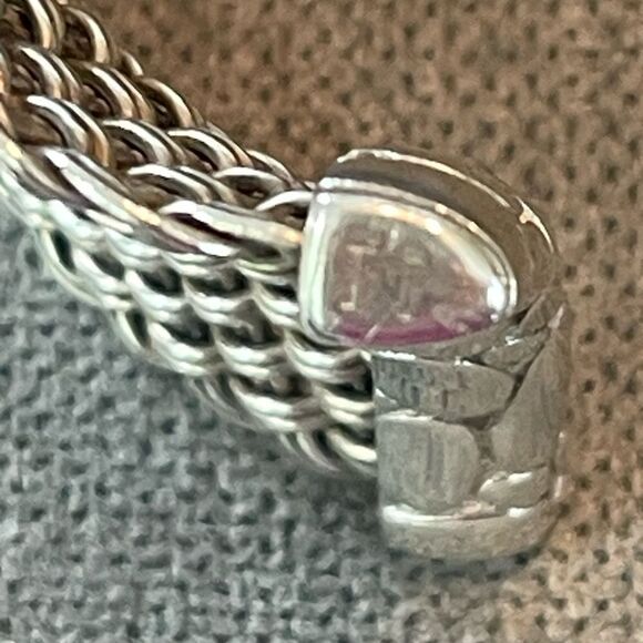 John Hardy Kali wide woven mesh bracelet SS - Picture 6 of 8